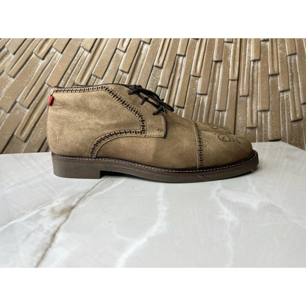 Marc Joseph New York Men Suede Leather Gold Collection Dress Ankle Boot 8.5